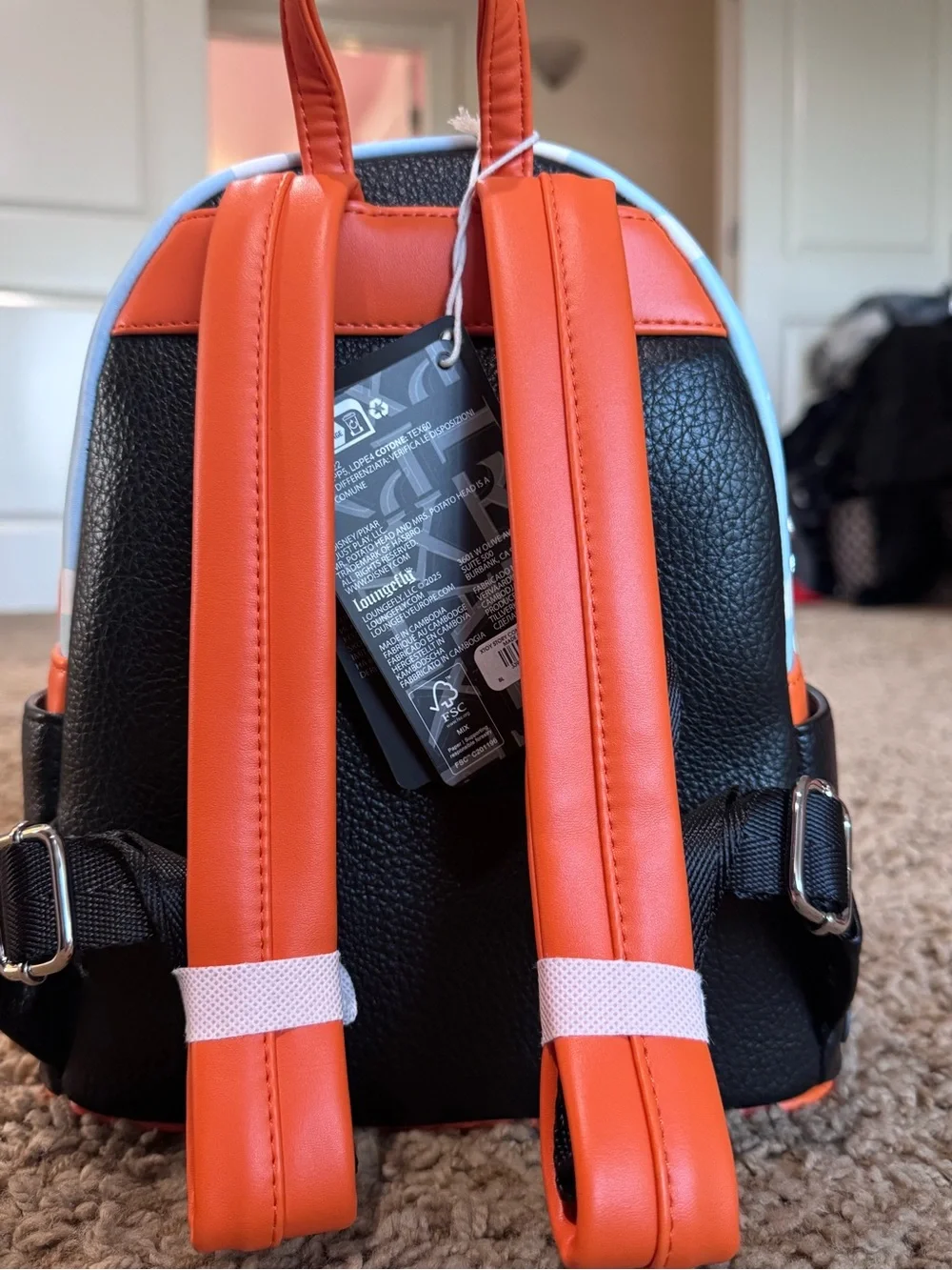 Loungefly Pixar Orange Traffic Cone Monster Truck Mini Backpack